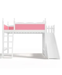 Streamdale Furniture Bed with Storage, Wardrobe, and Slide, Solid Wood