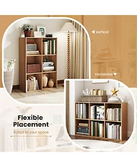 Slickblue Modern 6-Cube Organizer Bookcase with Anti-Tip Hardware