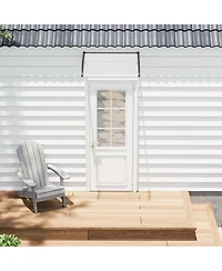 gaomon 40inchx40 inches Window Awning Canopy Exterior, Polycarbonate Cover, for Door Entrance, Clear