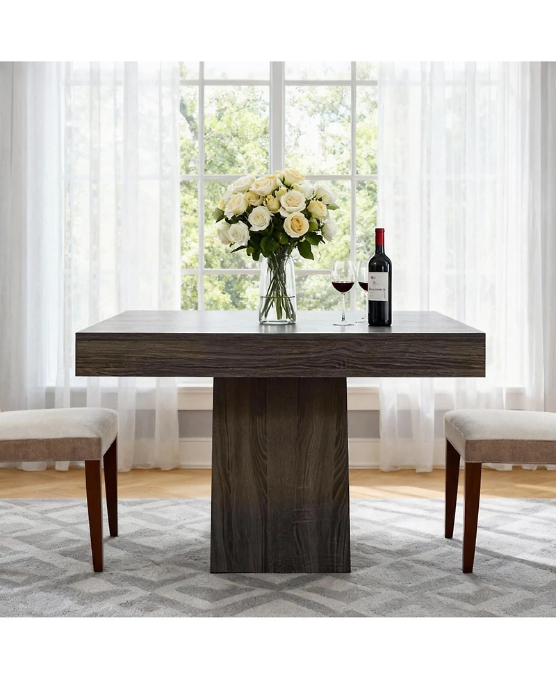 gaomon 31.5" Modern Wood Farmhouse Kitchen Square Dining Table for Kitchen, Living Room, Cafe, Apartment, Small Spaces