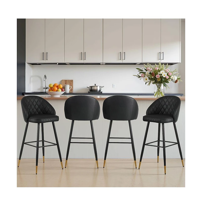 New Classic Furniture Oliver Faux Leather Bar Chair (Set of 4)