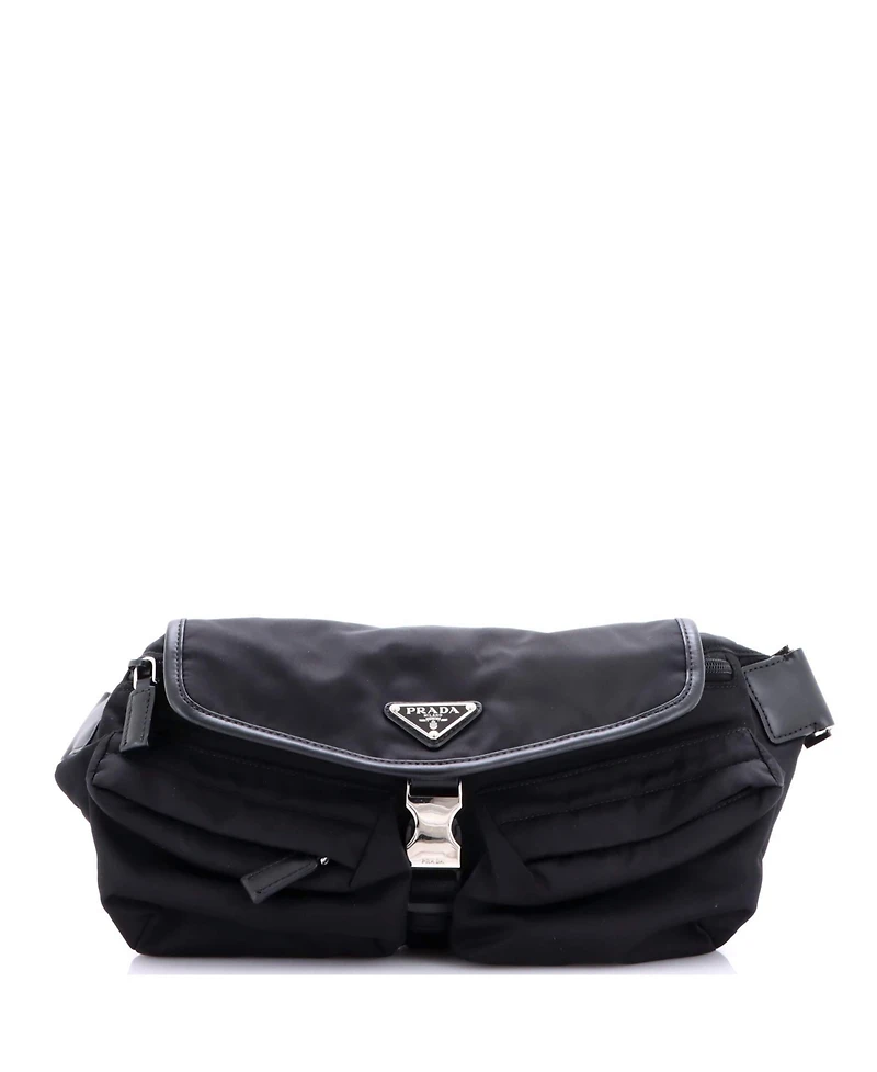 Pre-Owned Prada Double Front Pocket Belt Bag Re-Nylon