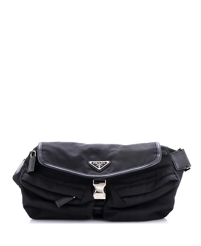 Pre-Owned Prada Double Front Pocket Belt Bag Re-Nylon