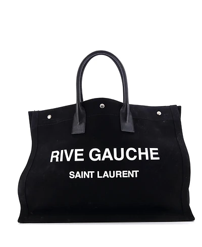 Pre-Owned Saint Laurent Large Rive Gauche Shopper Tote Canvas