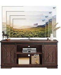 gaomon Tv Stand for 65 Inches Tv Adjustable Shelf Media Console Storage Cabinet Living Room Furniture