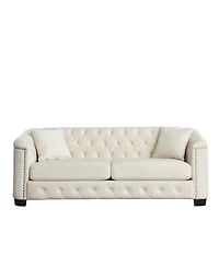 Streamdale Furniture Modern Chesterfield Velvet Sofa, Tufted