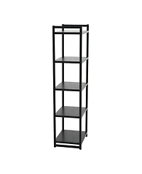 Household Essentials Jamestown 5 Shelf Open Storage Bookshelf