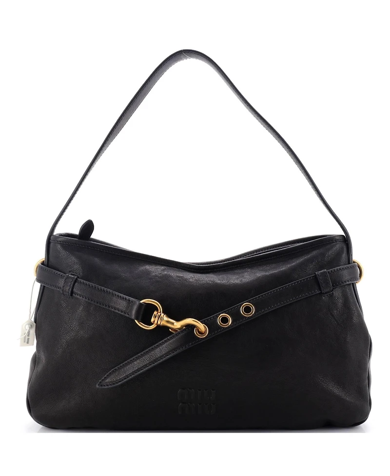Pre-Owned Miu Miu Regular Aventure Shoulder Bag Leather