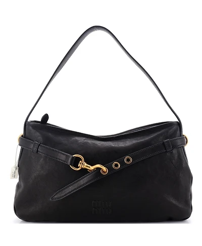 Pre-Owned Miu Miu Regular Aventure Shoulder Bag Leather