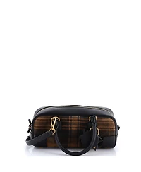 Pre-Owned Loewe 23 Amazona Cropped Bag Tartan Suede and Leather