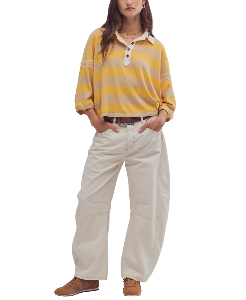 Free People Women's Auggie Collared Oversized T-Shirt