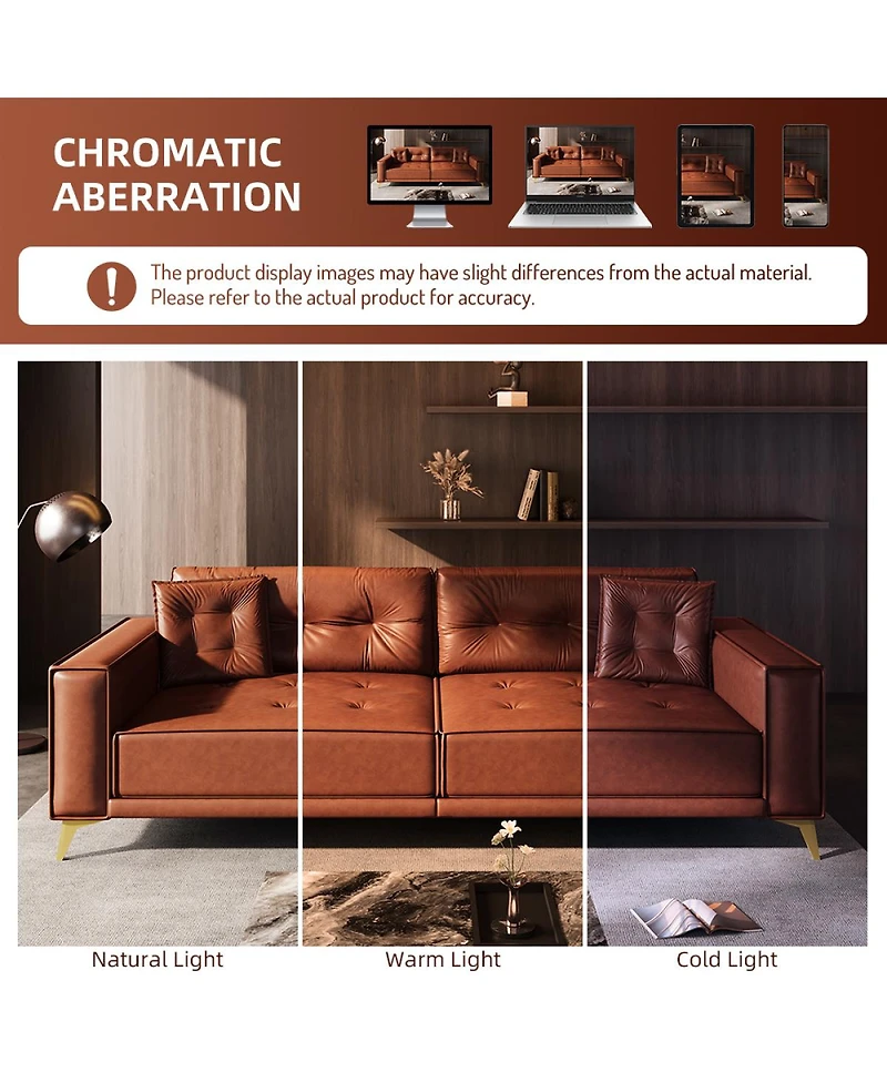 Streamdale Furniture King Size Pull Out Sofa Bed, Faux Leather Sleeper Couch