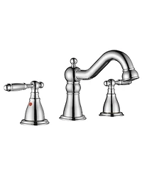 Phying Bathroom Faucet For bathroom Sink With Two Handles And Supply Lines