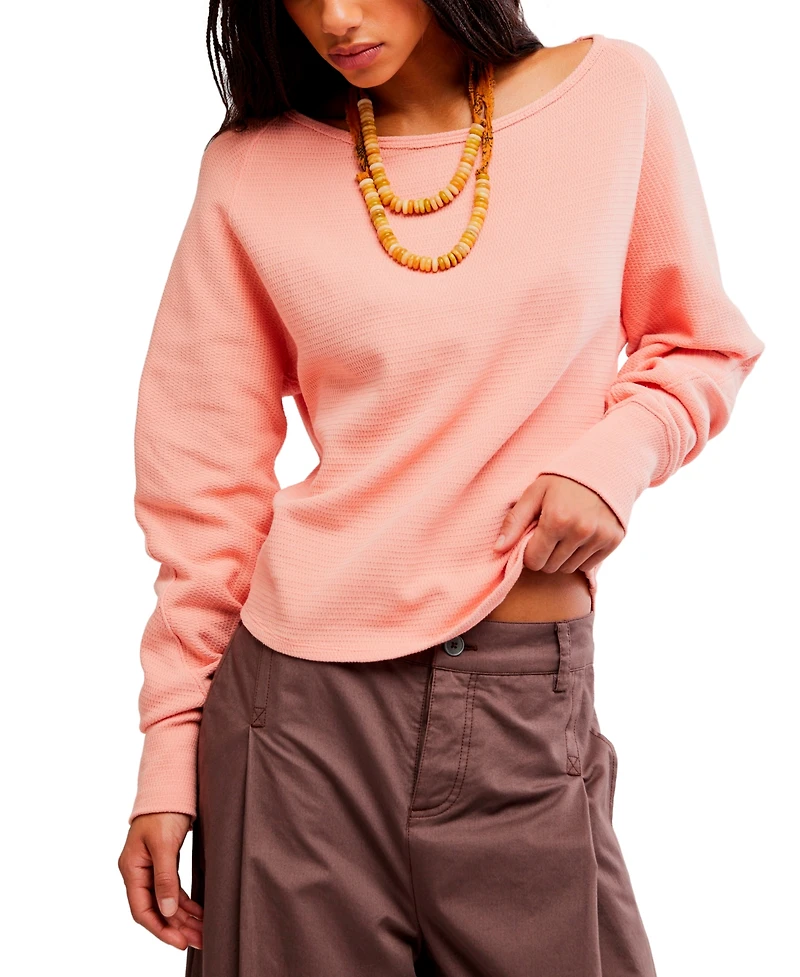 Free People Women's Jess Asymmetric Long Sleeve Top