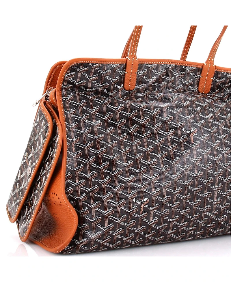 Pre-Owned Goyard Pm Hardy Pet Carrier Coated Canvas