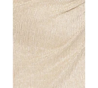 B&A By Betsy and Adam Women's Flutter-Sleeve V-Neck Ball Gown