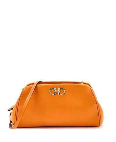 Pre-Owned Salvatore Ferragamo Small Gancini Crossbody Bag Leather