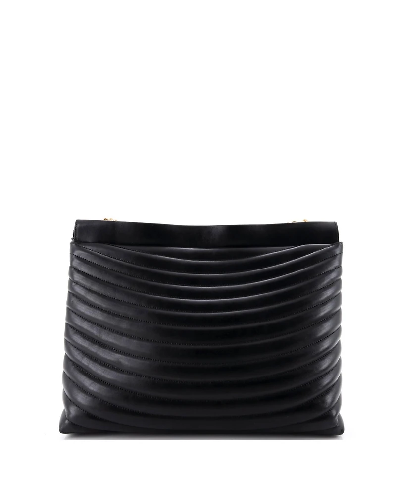 Pre-Owned Salvatore Ferragamo Medium Gancini Drawstring Chain Tote Quilted Leather