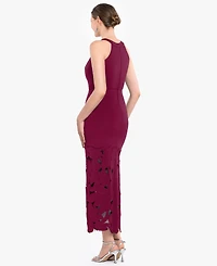 Betsy & Adam Petite Sleeveless Halter Neck Dress