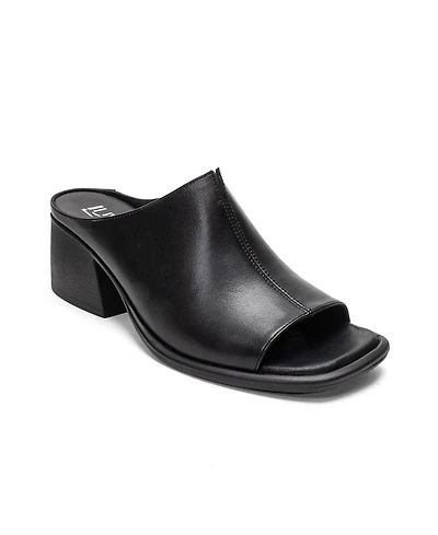 Forever & Always Shoes Women's Sorex Leather Block Heel Sandal
