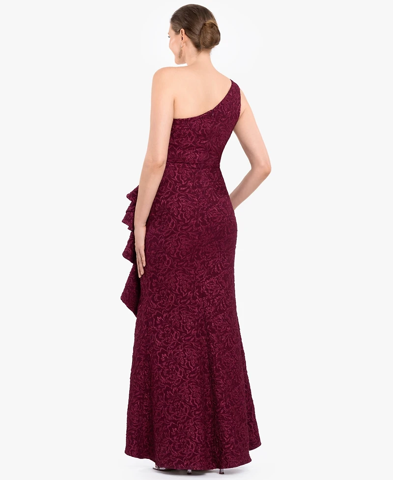 Betsy & Adam Women's One-Shoulder Ball Gown