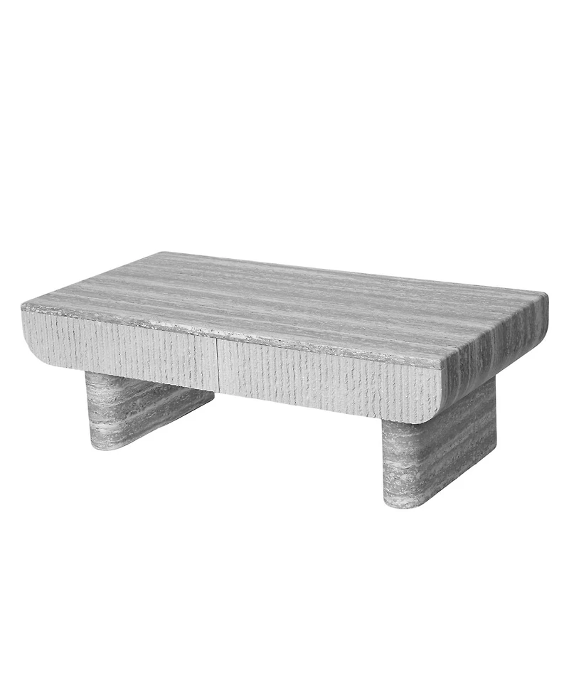 Streamdale Furniture Fluted Mid-Century Modern Coffee Table