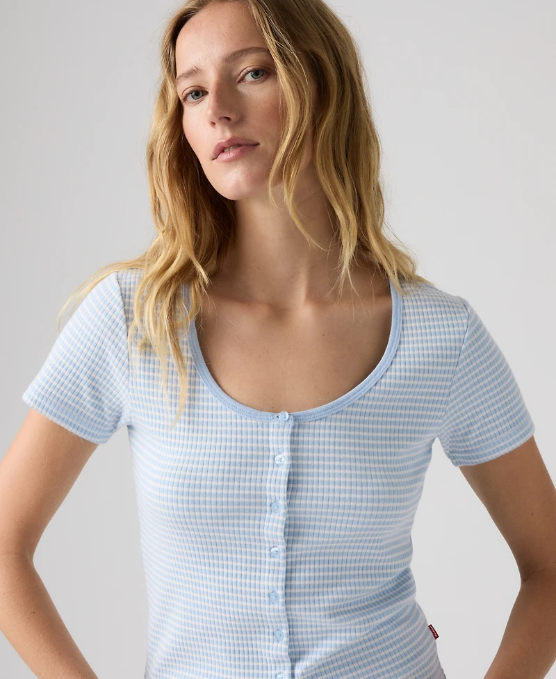 Levi's Women's Austen Button-Up Short-Sleeve Top