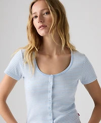 Levi's Women's Austen Button-Up Short-Sleeve Top