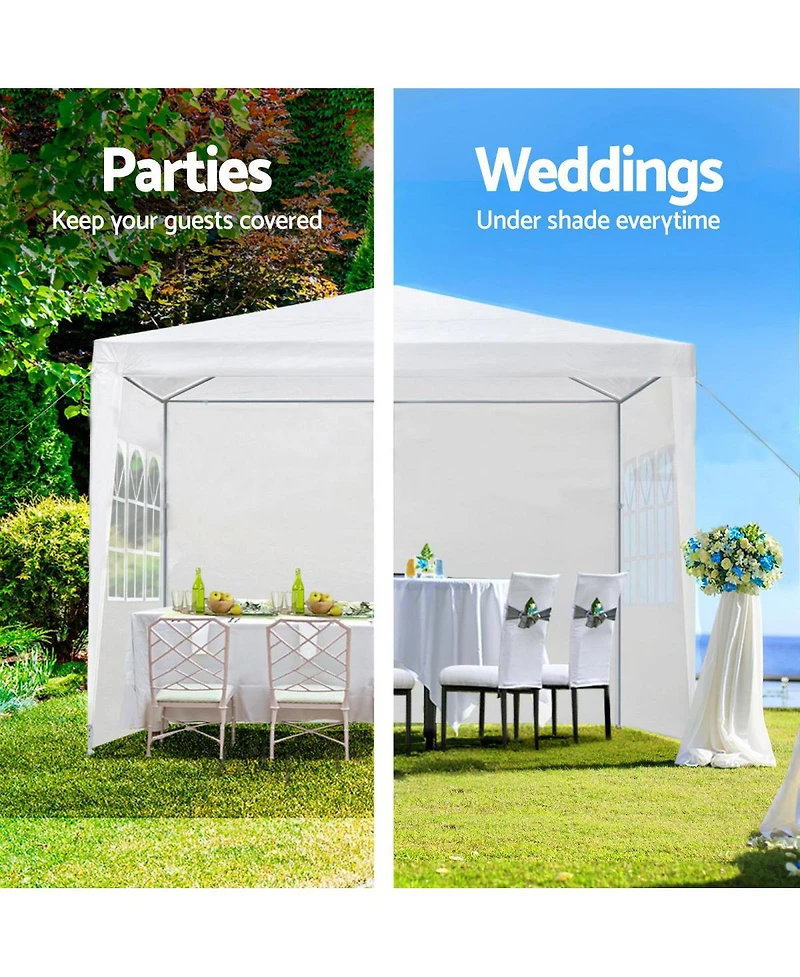 Streamdale Furniture Outdoor Garden Gazebo Wedding Party Tent Canopy 6 Removable Sidewalls