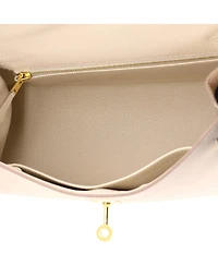 Pre-Owned HERMES Kelly 25 Handbag Light Epsom with Gold Hardware