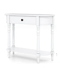 Slickblue 2-Tier Wooden Entryway Console Table for Hallway