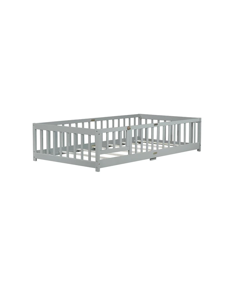 Streamdale Furniture Floor Bed with Fence and Door