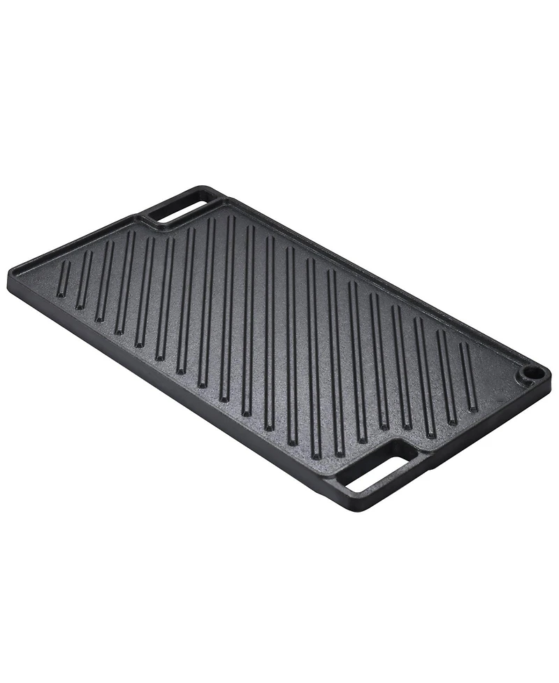 Cozito Reversible Grill/Griddle, 16.7 x 9.7 inches Pre-Seasoned Cast Iron Pan with Handles