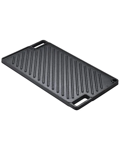 Cozito Reversible Grill/Griddle, 16.7 x 9.7 inches Pre-Seasoned Cast Iron Pan with Handles