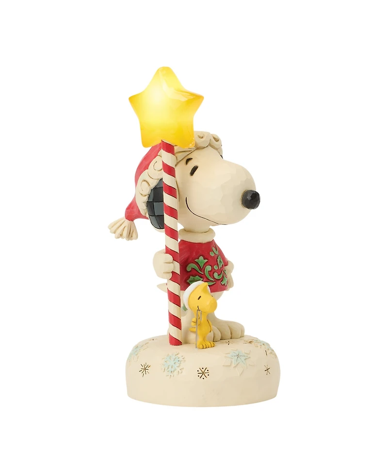 Jim Shore Peanuts Fig Snoopy with Light Up Star