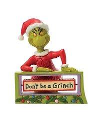 Jim Shore Grinch Fig Grinch with Rotating Message
