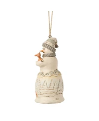 Jim Shore Heartwood Creek Woodland Snowman Holding Fawn Ornament