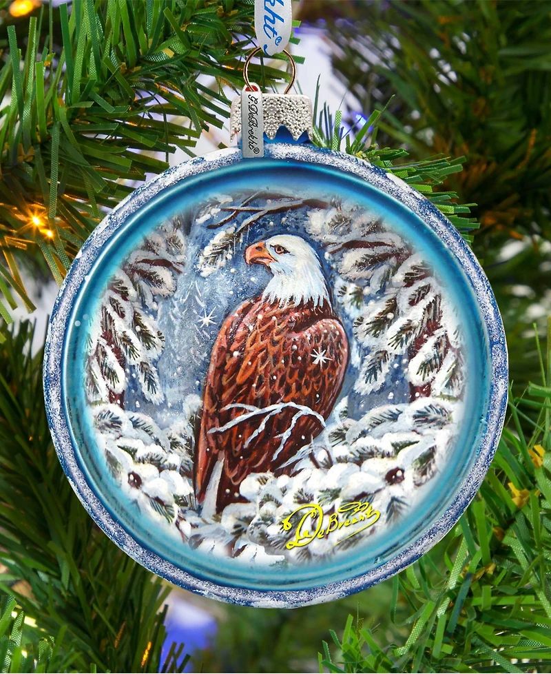 G.DeBrekht Eagle Cut Ball Holiday Ornament