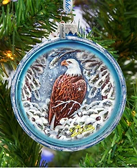 G.DeBrekht Eagle Cut Ball Holiday Ornament