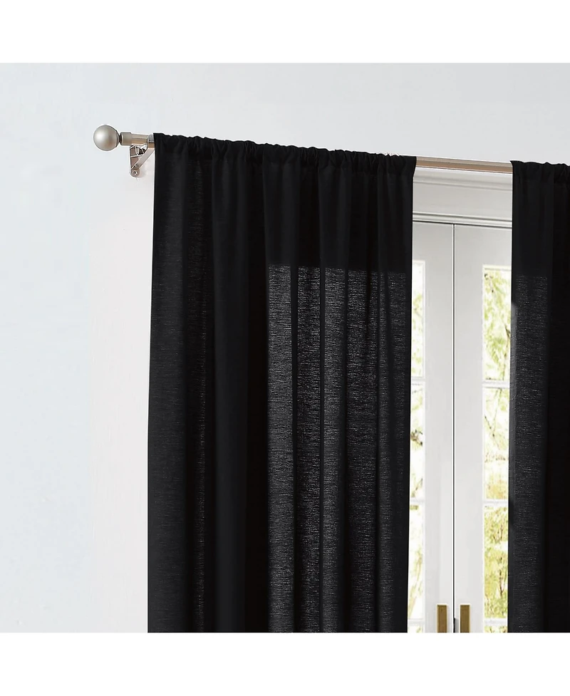 Cannon Percale 200 Thread Count Solid 100% Cotton Drape Pair 2 Piece Window Curtain