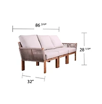 Augusta Home Brendina Outdoor 3-Seater Sofa