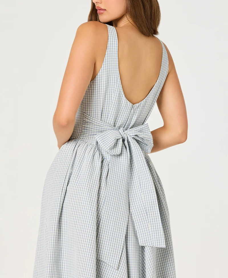 Astr the Label Women's Vinya Square-Neck A-Line Midi Dress
