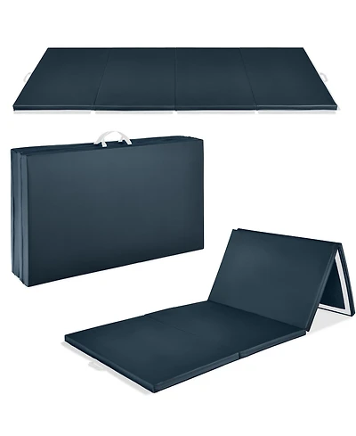 Best Choice Products 10ftx4ftx2in Folding Gymnastics Mat 4-Panel Exercise Workout Floor Mats with Handles
