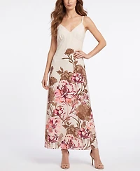 Taylor Women's Floral Sweetheart Midi Dress
