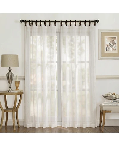 Shadisfy Sheer Voile Curtains with Solid Linen Texture