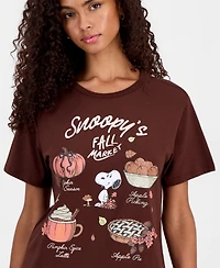 Grayson Threads, The Label Juniors' Snoopy Fall Market Graphic-Print T-Shirt