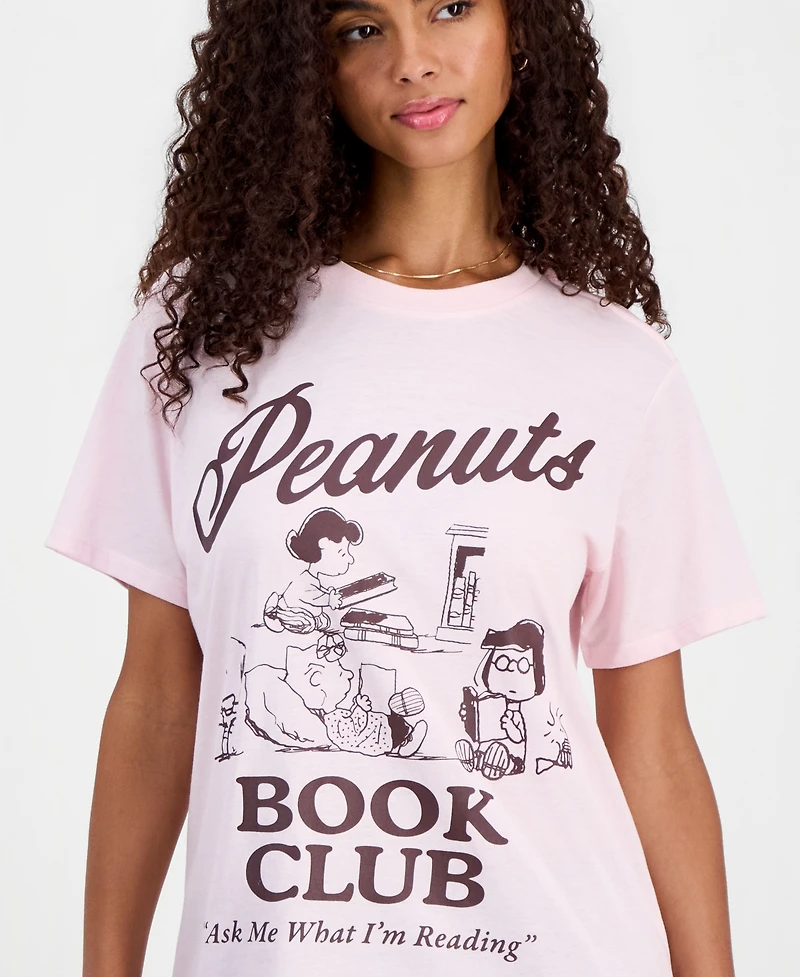 Grayson Threads, The Label Juniors' Peanuts Book Club Graphic-Print T-Shirt