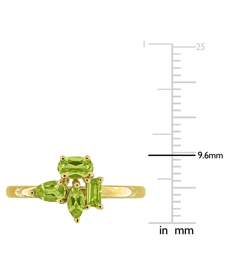 Macy's Peridot (3/4 ct. t.w.) Ring in 18k Gold-Flash-Plated Sterling Silver