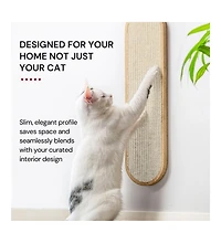Aronkl Wall Mounted Cat Scratcher Sisal Vertical Board Double Sided Adjustable Height Anti Slip Floor Use