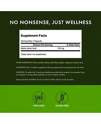 Swanson Alpha Lipoic Acid quality Supplement for Healthy Blood Pressure Support and Carbohydrate Metabolism 120 Capsules, 100 Miligram Each